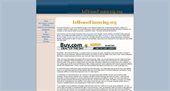 Desktop Screenshot of inhousefinancing.org